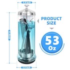 Glass Disinfectant Jar With Anti-slip Pad  53 Oz 1500ml  Barber Disinfectant