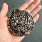 Vintage Godinger Silver Art Metal Compact Mirror Ornate Floral Engraved Round