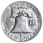 1953-s Franklin Silver Half Dollar Brilliant Xf au Complete Your Album 