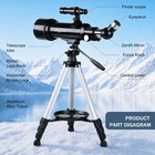 Telescope 70mm Aperture 500mm - For   Adults Astronomical Refracting Telescop   