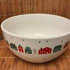 Christmas Village Design Pac Serving Bowl Holiday Dish Winter Meals Ceramic