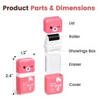 12 Pack Pencil Erasers  Cute Erasers Pencil Eraser With Clean Up Roller Penci   
