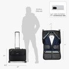 Carry-on Softside 8-wheeled Spinner Garment Bag Luggage  Black  21-inch