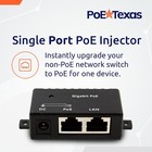Poe Injector Passive 1 Port Gigabit 12   56v Power Over Ethernet Adapter Plug play
