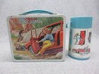 1977 Bionic Woman Car On Back  Universal Tv  Lunchbox   Thermos Condition  7 5