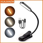 7 Led Book Light - Usb Rechargeable  3-level Adjustable Clip-on Reading Lamp