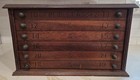 Antique Geneva Eye Glass Storage Cabinet  Wooden Wood Counter Medical Vintage