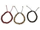 Three Tibetan Prayer Beads Healing Bracelet Adjustable Wrist Mala Yoga Bracelet
