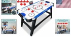 Full-size 58in Air Hockey Table With Upgraded 700ma Motor For Epic Fun