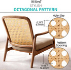 Open Mesh Rattan Cane Webbing Roll 24  X 72    Natural Rattan Sheet For Chair Ca