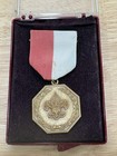 Boy Scouts Of America Medal Of Merit Bronze Award Red White Ribbon 1960 s Vtg