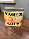 Vintage 1920s Rigby s 5   Straight Value Hinged Cigar Tin - Antique Tobacco Nra