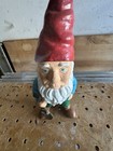 Vintage Cast Iron Garden Gnome - 14 Inches Tall With Shovel