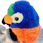 Vintage 1998 Puffkins Swibco Squawk Tropical Parrot Beanie Plush Style 6687
