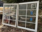 2 -36 X 27 Vintage Large Window Sashes Old 8 Pane Frame 1938  Arts   Craft