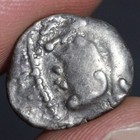 Ancient Celtic Horse Coin Gaul Silver Quinarius 80bc Sequani Tribe Gallic Celts
