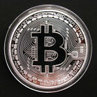 Physical Bitcoin Commemorative Coin Plated Silver Color Collection Collectible