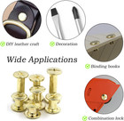 Chicago Screws For Leather Assorted Kit    80 Sets 5 Sizes Of Metal Slotted Round 