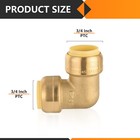 Efield  2 To 100 Packs  3 4  Push Fit 90 Degree Elbow Brass Fittings Lead Free