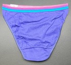 Vintage Y2k L e i  Girls Cotton Solid Purple Panties Size Medium New With Tags