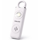 Police 130db Personal Safety Alarm Keychain Rechargeable Sos Self Defense White