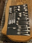34 Piece Wm a rogers Oneida Ltd Stainless Silverware Vintage Flatware Set