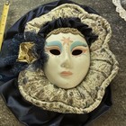 Set Of 2 Vintage Porcelain Hand Painted Masks Wall Decor
