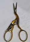  stork Sewing Embroidery Scissors  Gold Plated  4 25    s-s