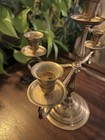 Vintage Brass 4 Arm 5 Candle Holder Candelabra Candlesticks