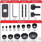Hychika 19pcs Hole Saw Set Kit Rotary Tool Bit 3 4  To 6  Wood Drywall Pvc Case