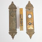 Antique Victorian Door Plates Cherubs Figural Escutcheon Architectural Salvage