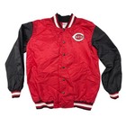 Vtg Griffey  30 Cincinnati Reds Mlb Varsity Bomber Jacket Red Black Youth 14 16