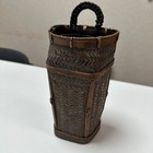 Unknown Bamboo Basket Flower Basket Vintage Japanese Art Craft Antique