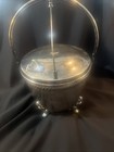 Vintage Victorian Style Reticulated Handle Silver Plated Ice Bucket By Bristol
