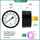 Well Pump Pressure Gauge 0100psi 1 4 Npt 2 Inch Face Dial Back Mount Water