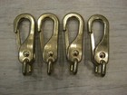 4 Brass Plated Fixed Eye Clips Snaps 3 4 