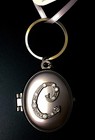 Letter C Keychain Monogram Key Rings Photo Locket Metal Special Gifts Names Mini