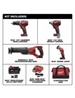 Milwaukee M18 18v Lithium-ion Cordless 4 - Tool Combo Kit - Red  2696-24 