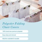 Polyester Black White Or Ivory Folding Chair Covers Wedding Reception