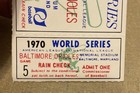 1970 Baltimore Orioles V Cin  Reds World Series Game 5 Ticket Stub W rain Check