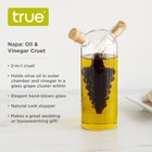 True Napa Olive Oil And Vinegar Cruet With Cork Stopper  10 6 Ounces  Clear 