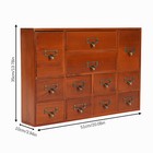 Storage Box With 12 Drawers  Drawers Organizer  Tabletop Storage Drawers Brown