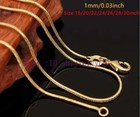 Wholesale Lots 925 Sterling Solid Silver Plated 1mm Snake Chain Necklace 16 -24 