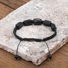 Natural Raw 5 black Tourmaline Protection Stone Braided Boho Adjustable Bracelet