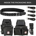 22 Pockets Heavy Duty Padded Tool Belt For Men Electricians Farmers Carpenters