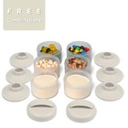 Stackable Formula Dispenser Portable Milk Powder Container  2 Pack  Warm Grey