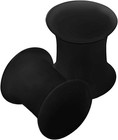 2pcs Silicone Black 2g 6mm Double Flared Saddle Earring Stretcher Ear Gauge P   