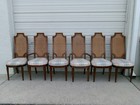 Tall Set 6 French Dining Chairs Country Cane Georgian Regency Provincial Six