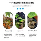 2 Pack Frog And Turtle Miniature Figurines - Cute Vivid Statues For Garden La   