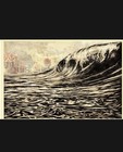 Shepard Fairey Obey Giant Dark Wave Art Print Hand Signed Lithograph Kaws Banksy